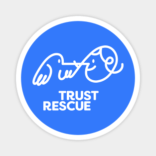 Trust Rescue logo white Magnet